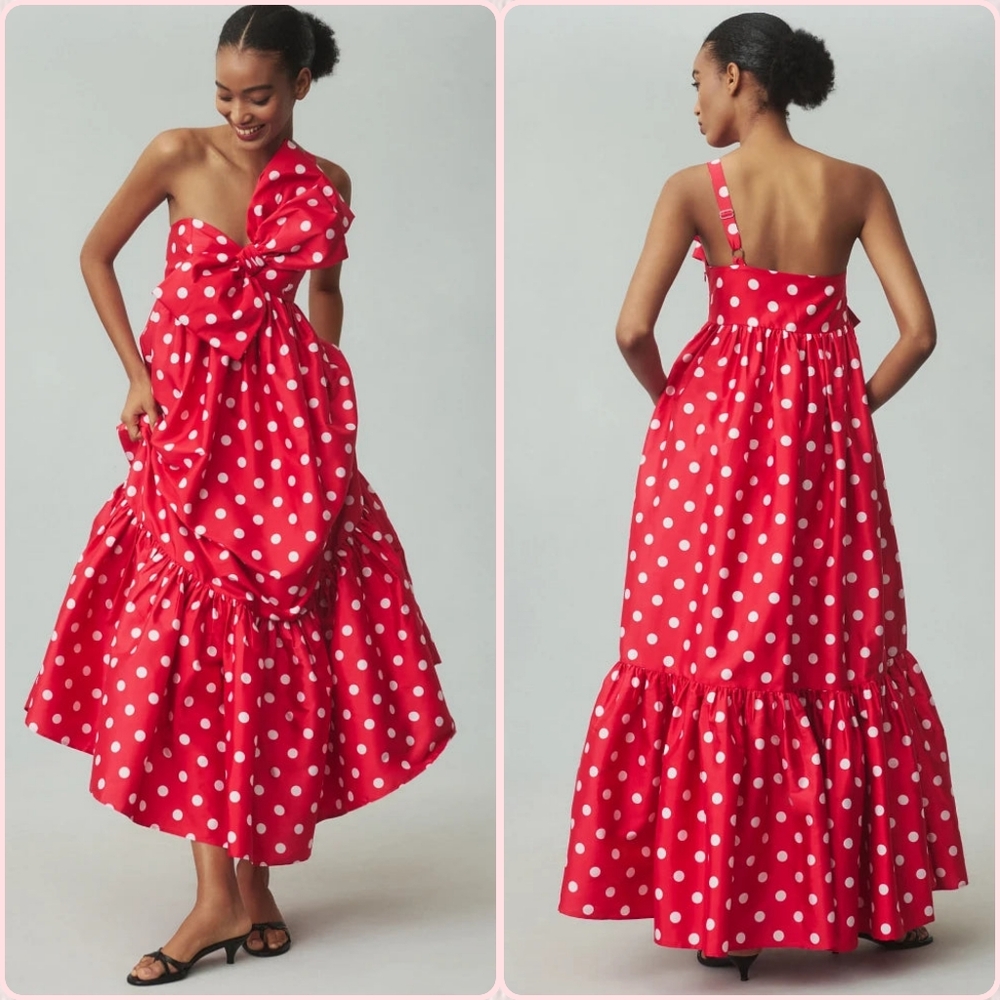 Anthropologie Atsu Sally Bow Midi Dress
